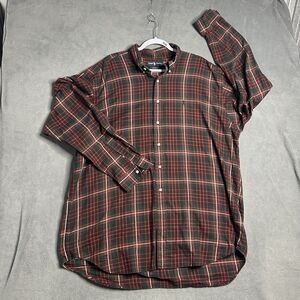 Ralph Lauren Blake Button‎ Down Shirt Men's Size 2XL Red Green Plaid Long Sleeve